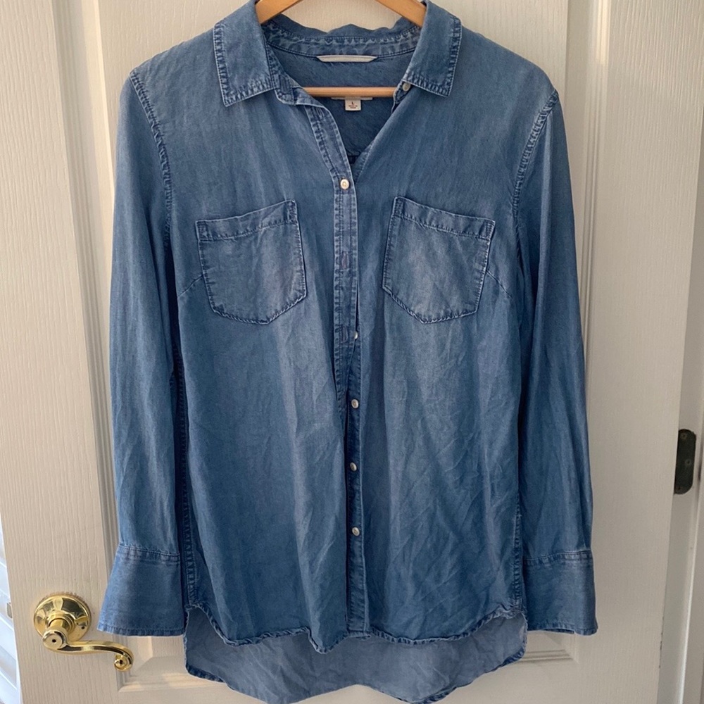 Merona chambray top, large